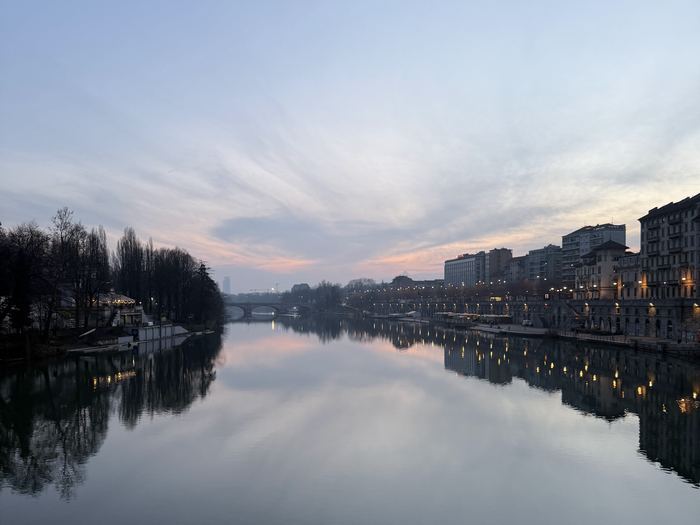 Po River at dusk, Turin